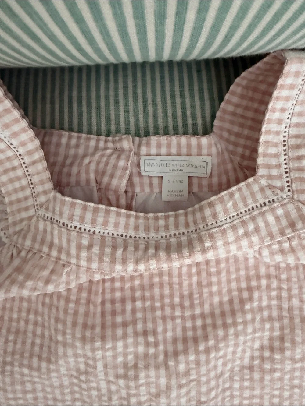 White & Co. Pink Gingham Ruffle Strap Sundress - 4T